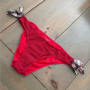 Victoria's Secret Red Bottom with Plaid Ties